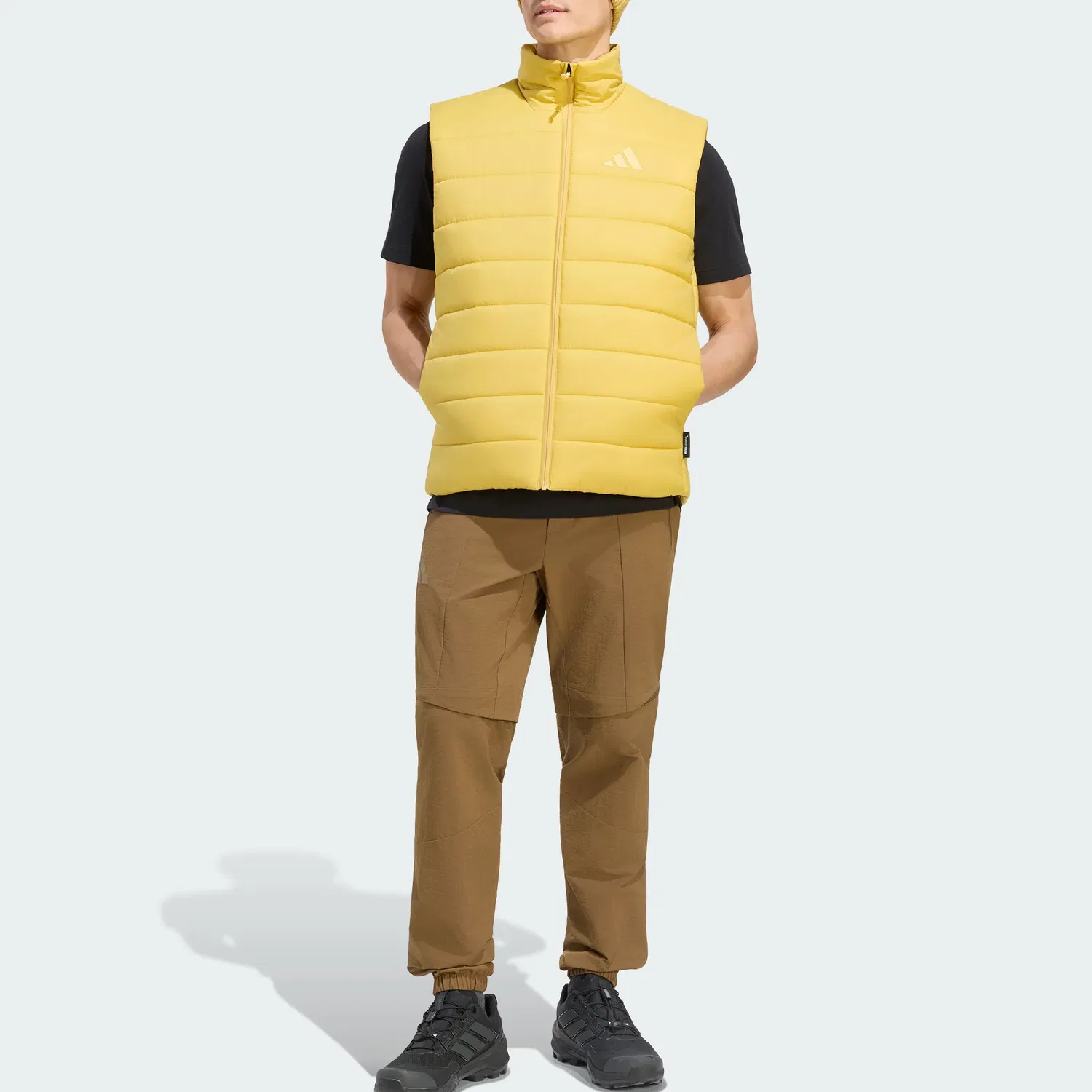 Мужской жилет с воротником-стойкой ESSENTIALS Adidas, Light Earth Gold — фото 3