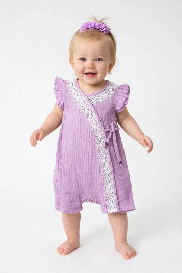 Детский комбинезон для девочек хлопковый Chicsy Baby, Purple