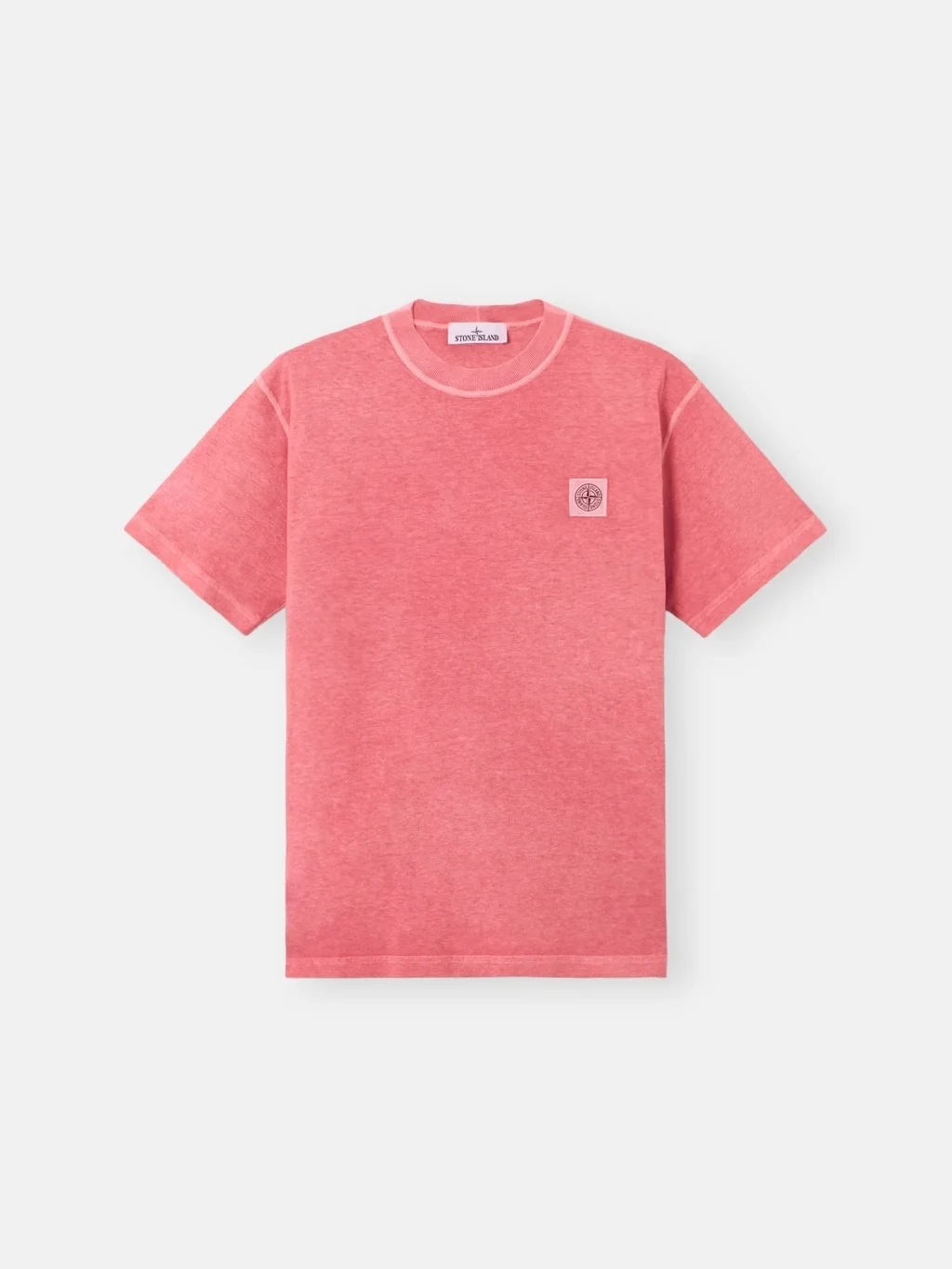 Мужская футболка Stone Island Slim-fit With Compass Patch, розовый — фото 2
