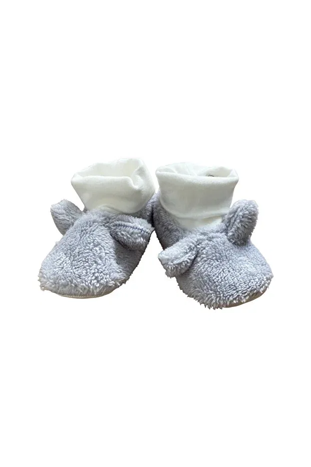 Детские пинетки для девочек из текстиля Carisma baby booties 7364 Funny Baby, Gri