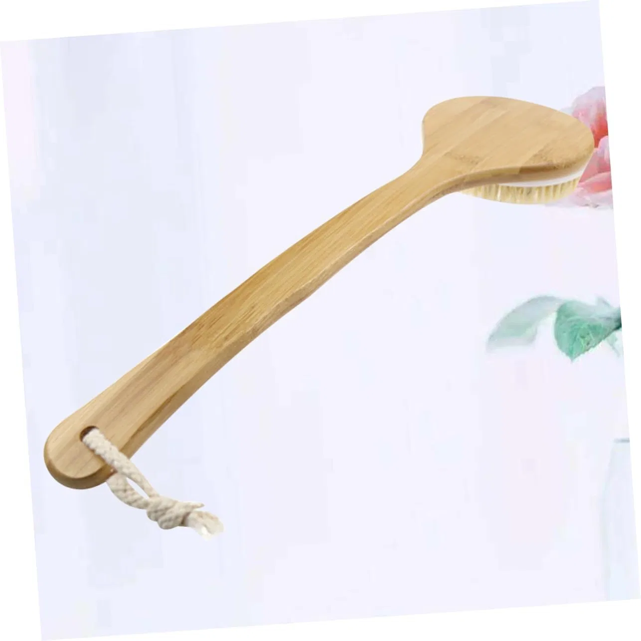 Массажная щетка для тела с длинной ручкой, Homoyoyo, 1 шт, 40x11x3.4 см, Светло-коричневый — фото 3