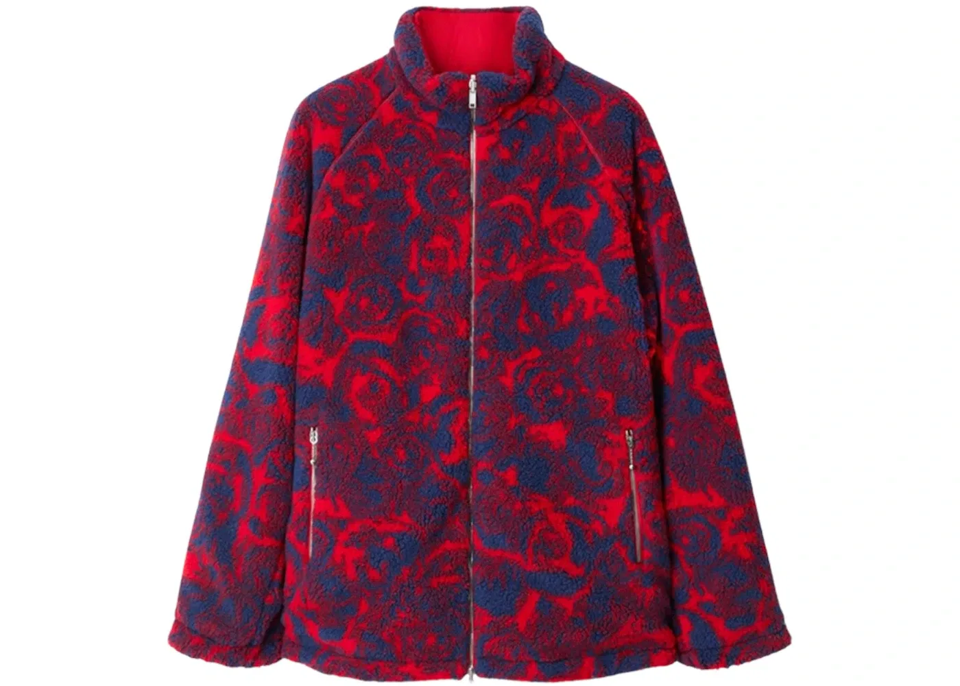 Мужская куртка из флиса с принтом Reversible Rose Burberry, Red