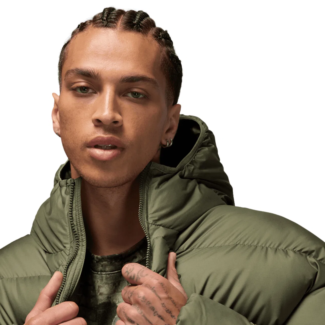 Мужская куртка-пуховик Brooklyn Puffer Jacket Jordan, цвет Medium Olive/Black — фото 4