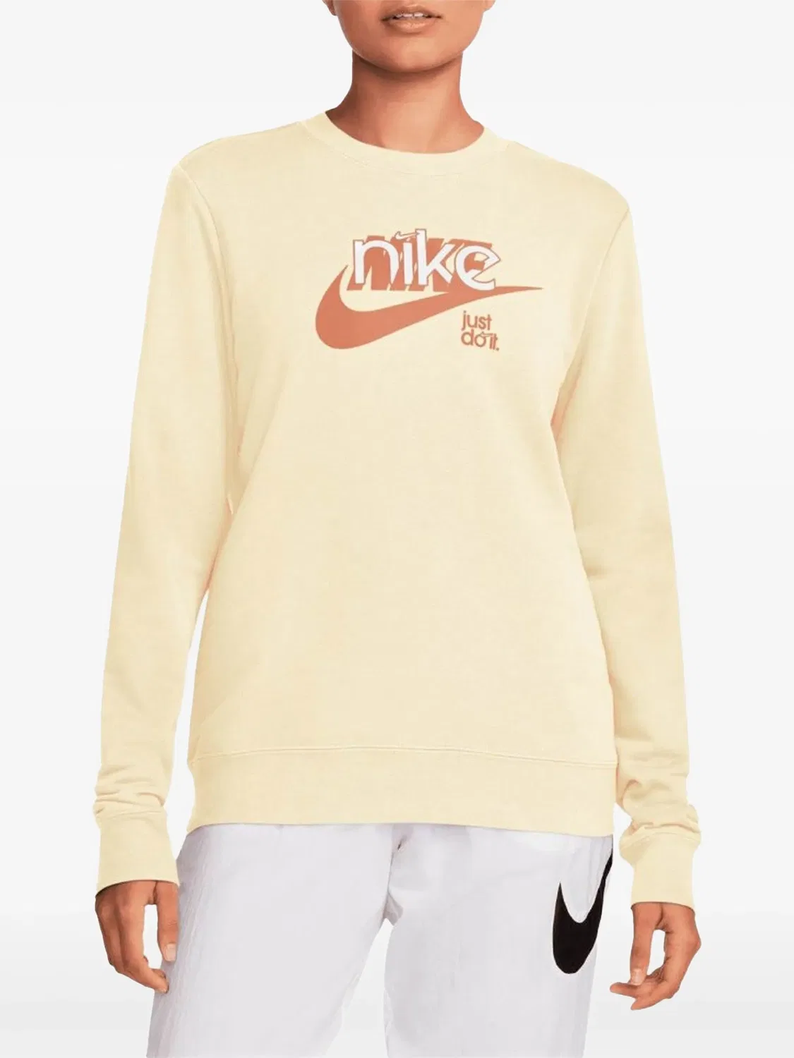 Nike Свитшот Swoosh "Coconut Milk/Amber Brown/White"