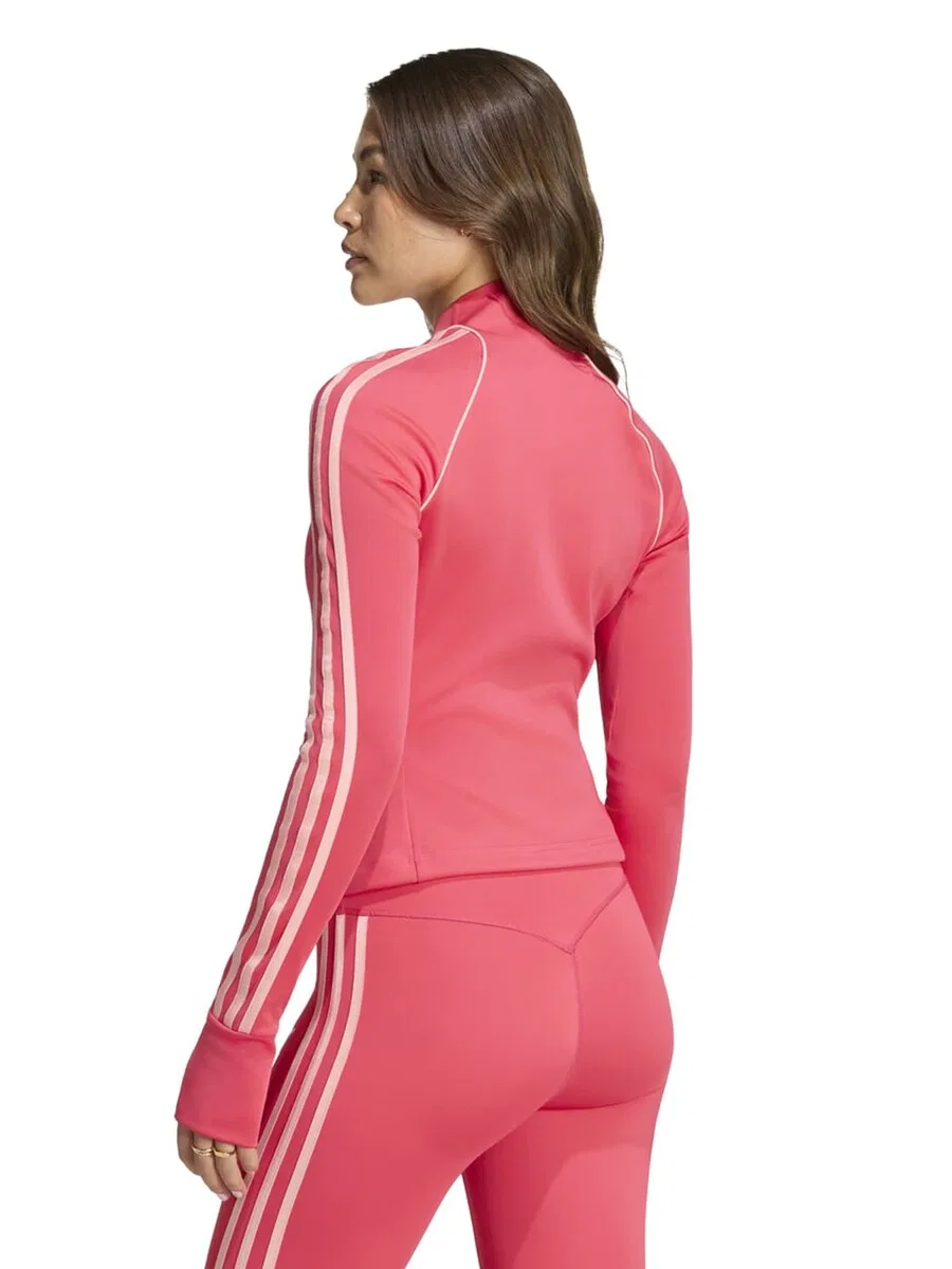Спортивная толстовка на молнии ADIDAS PERFORMANCE темно-розового цвета — фото 4