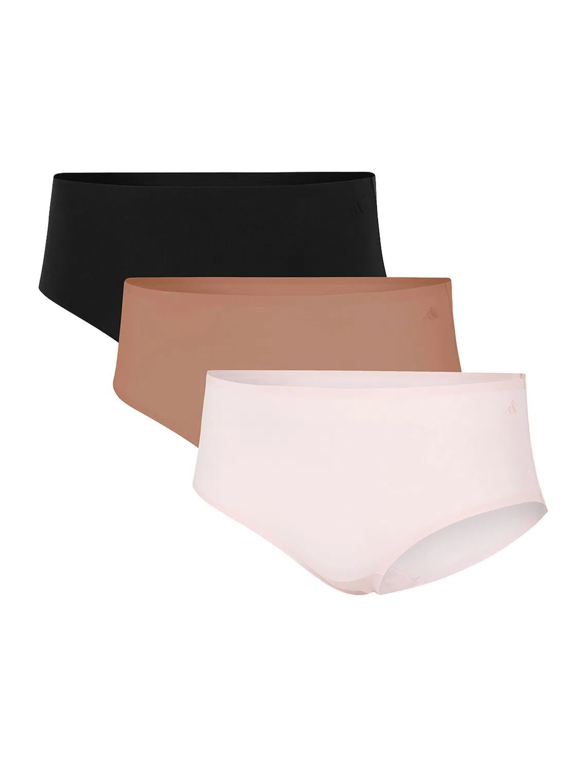 Женские хлопковые трусы-слипы с принтом Hipster bequeme Panty Damen - Sport Active Light Flex Adidas, Роза / Черный / Коричневый