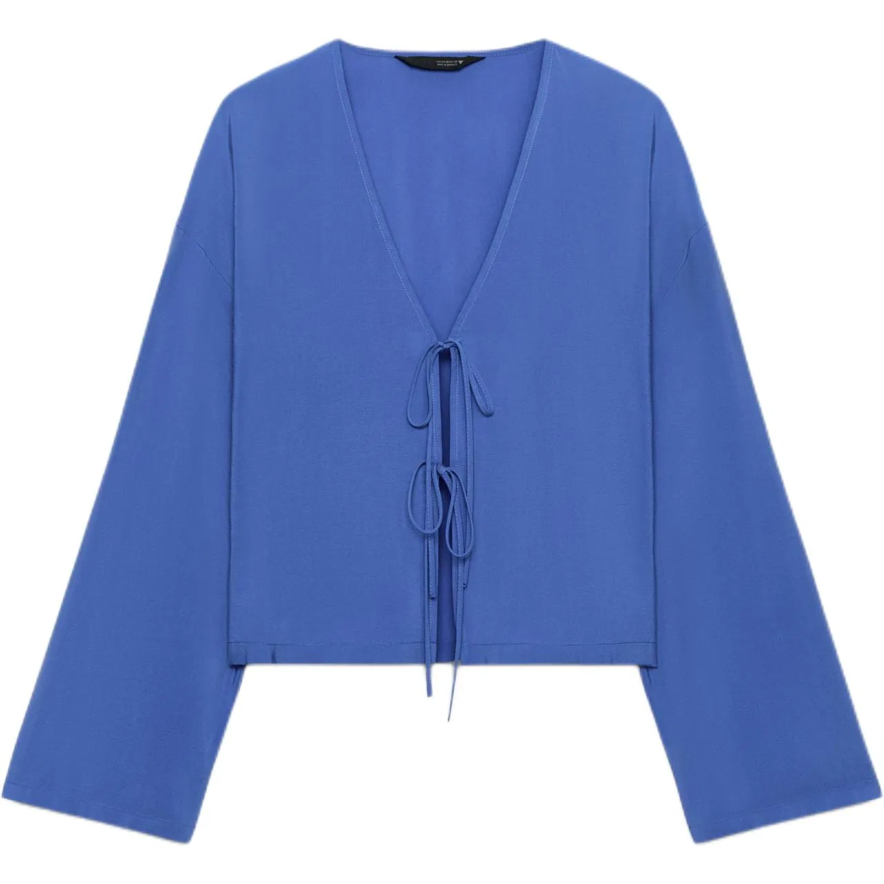 Женская рубашка с V-образным вырезом Cobalt ZARA, Cobalt