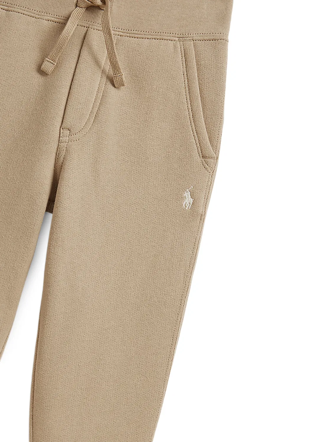 Детские спортивные брюки с кулиской Polo Ralph Lauren, нейтральные — фото 2