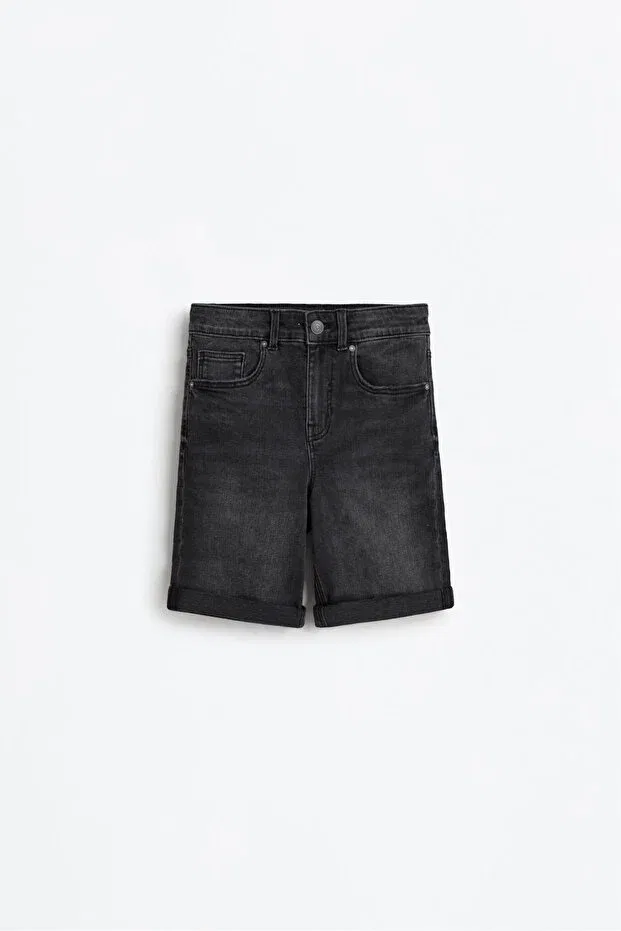 Детские шорты джинсовые для мальчиков Slim fit denim bermudas Lefties, Black