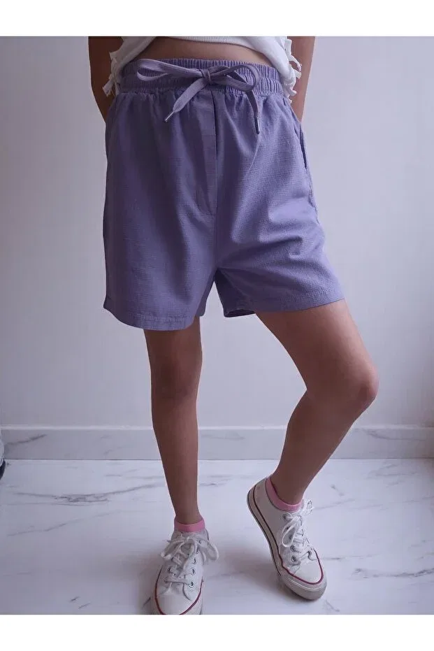 Детские шорты для девочек с широкой штаниной Reka Tekstil, Lilac
