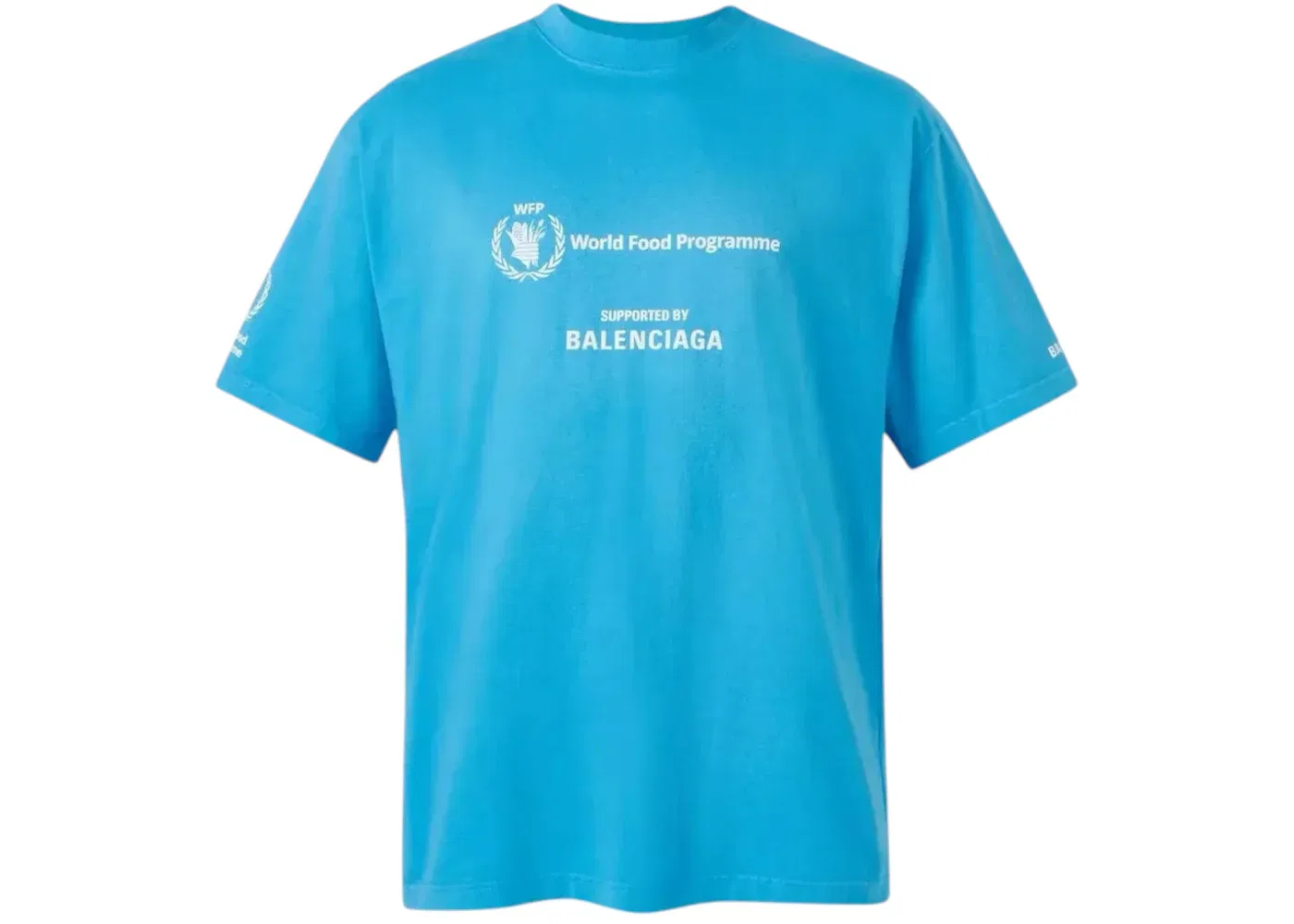 Мужская футболка с принтом Tee Balenciaga, Azure/White
