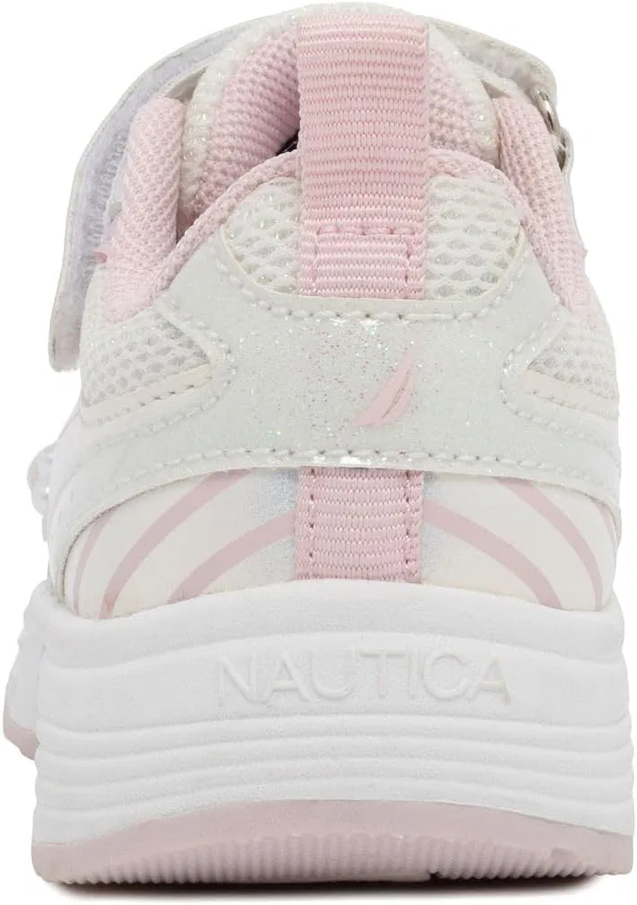 Детские кроссовки с регулируемым ремешком Nautica, White Pink Butterfly — фото 3