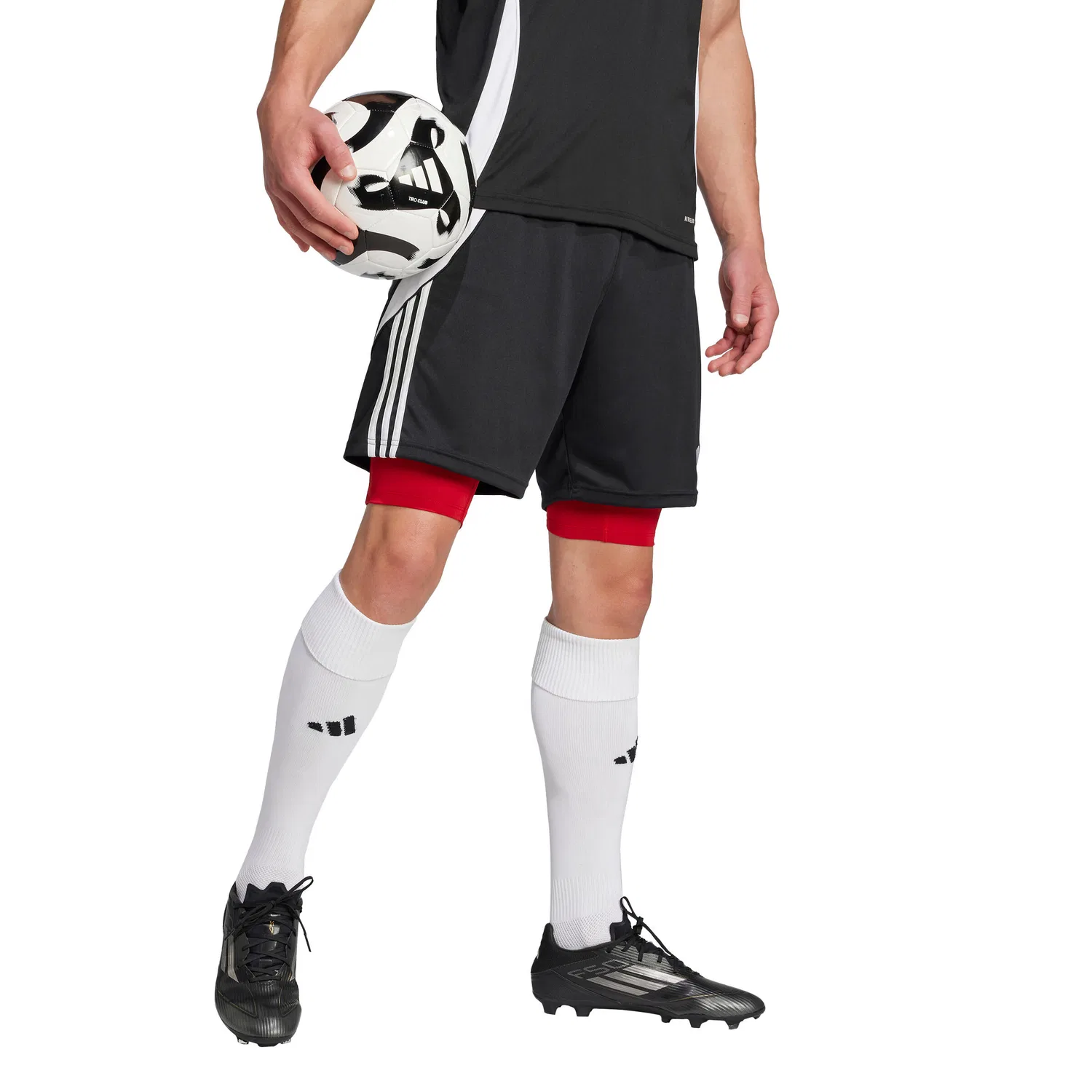 Мужские короткие леггинсы с технологией Techfit Adidas, Цвет: Rot — фото 4