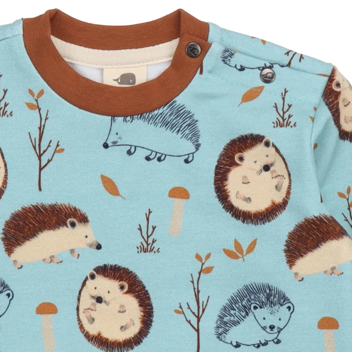 Свитшот с принтом Tiny Hedgehogs Walkiddy, серый — фото 3
