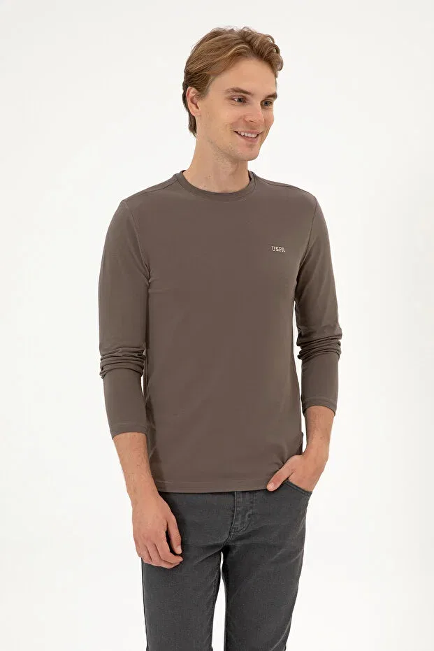 Мужские свитшот с длинным рукавом U.S. Polo Assn., Taupe