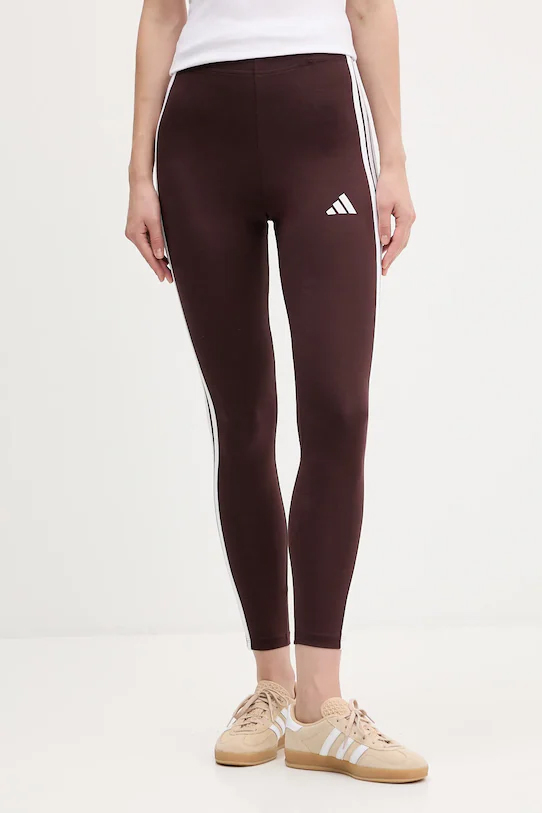 

Леггинсы Adidas Essentials 3-Stripes, коричневый/белый