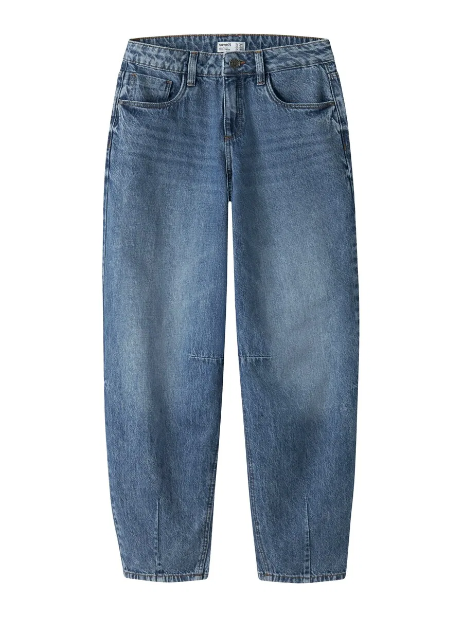 Джинсы NAME IT Barrel Jeans 'NKFBella' синего цвета