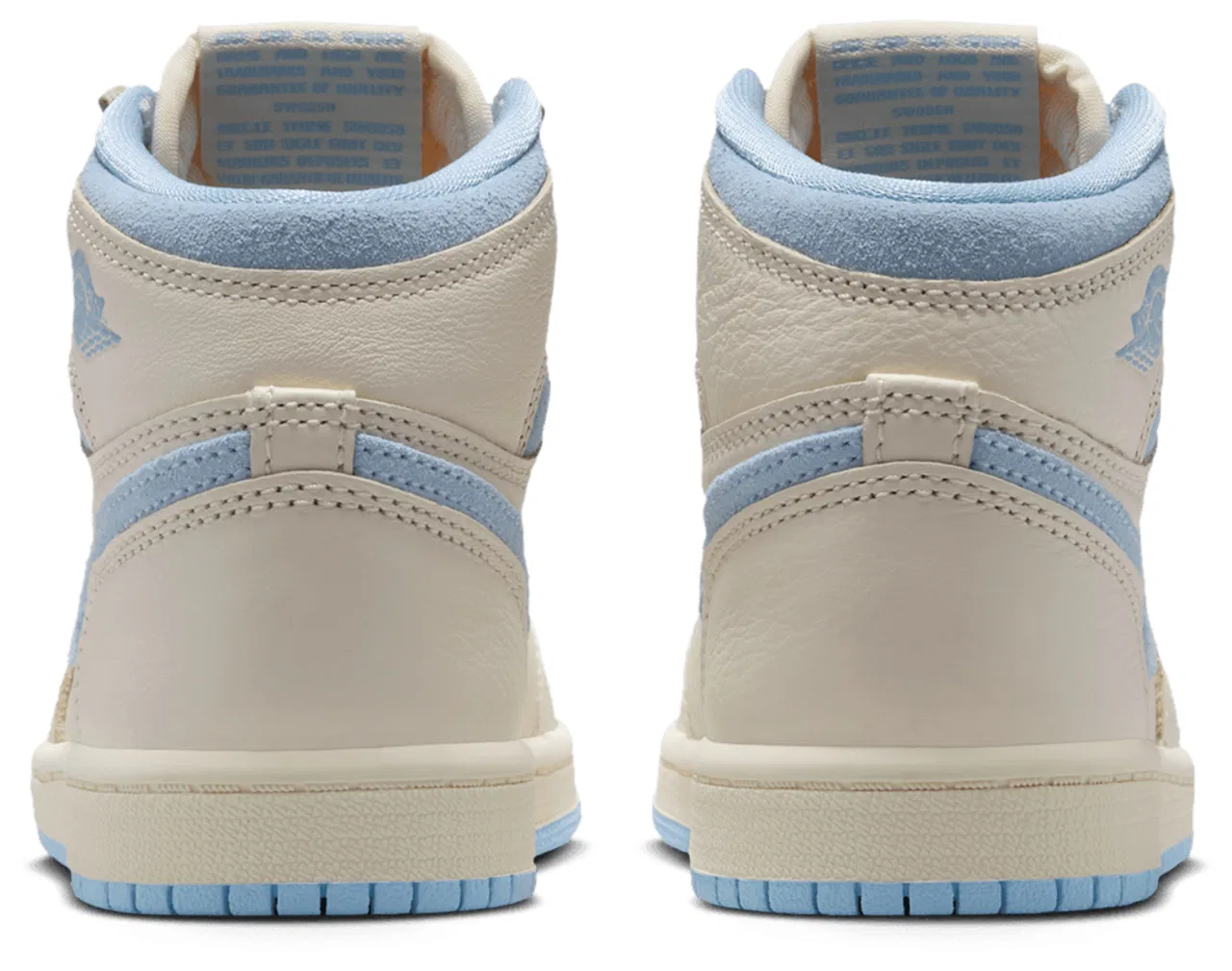 Детские кроссовки для девочек Retro 1 High OG Jordan, цвет Pale Ivory/Psychic Blue/Coconut Milk — фото 3