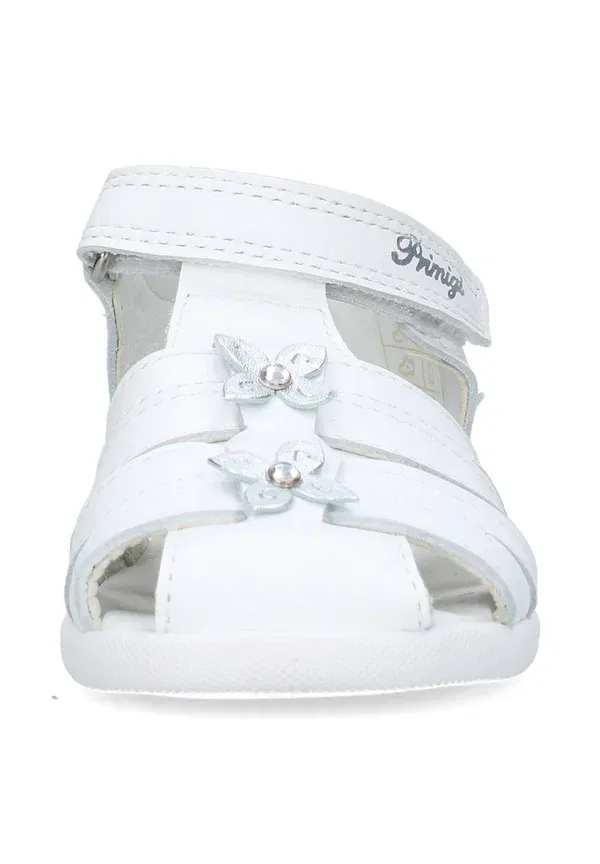 Сандалии с цветочной аппликацией walking sandals Primigi, white, белый — фото 3