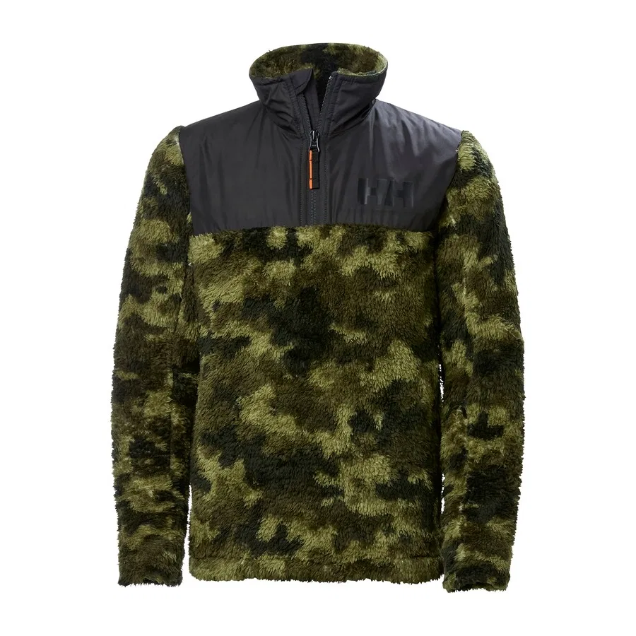 Детский флисовый полузамок с моделью Jr Champ, Helly Hansen, Хаки