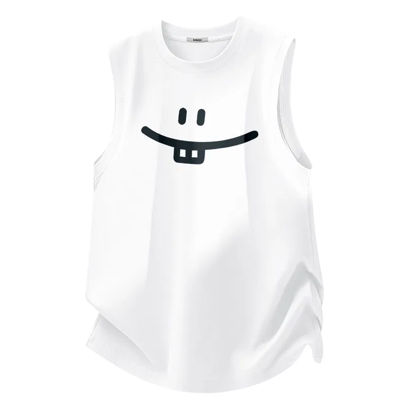 Детская майка без рукавов MINISO, Dark Gray (Simple Smile Drawing) — фото 3