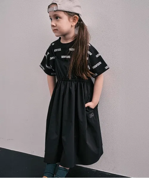 Детское платье-комбинация без рукавов Water Repellent Stretch Camisole Dress GROOVY COLORS, Black — фото 4
