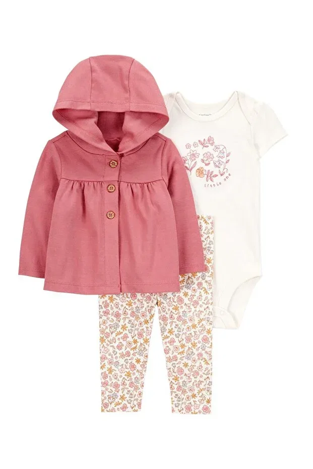 Детский кардиган для девочек короткий рукав Carter'S, Pink