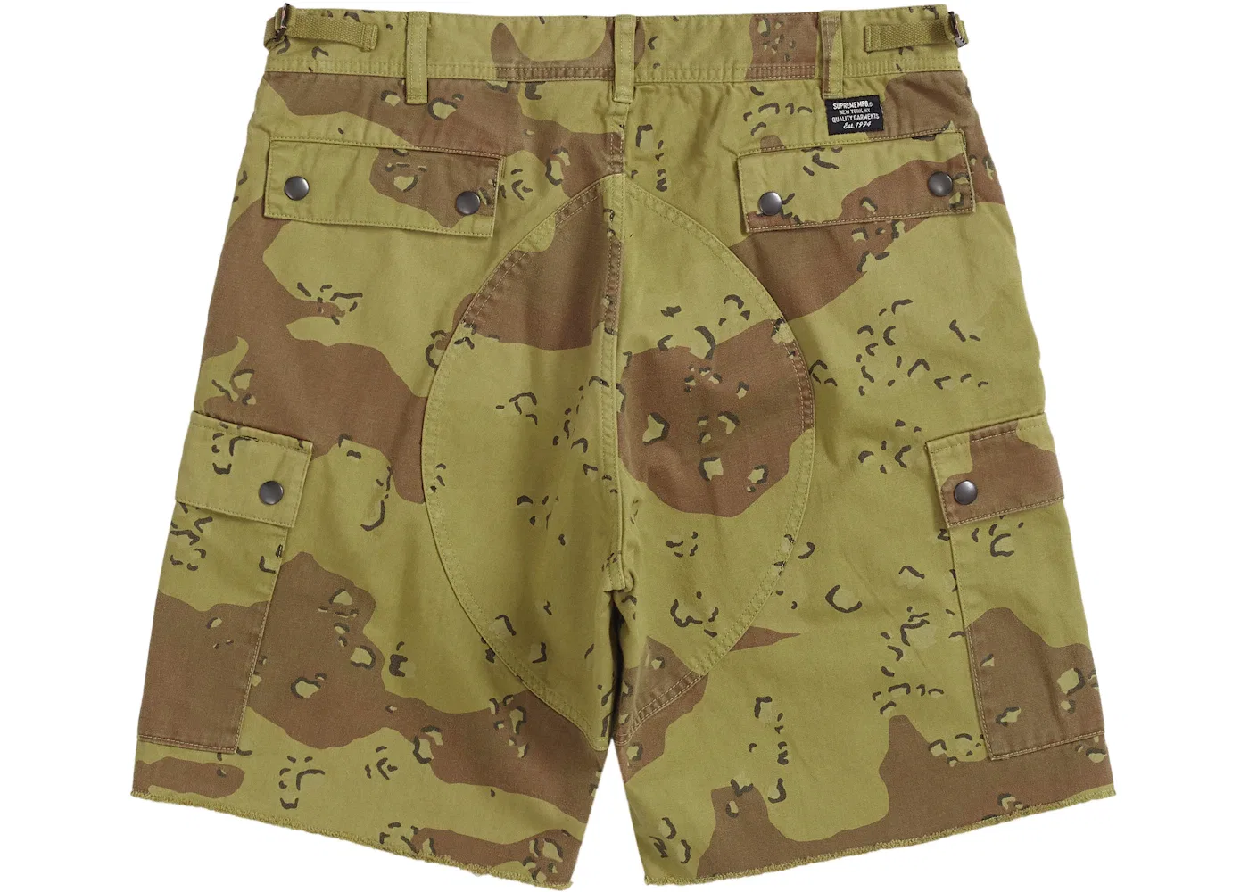 Мужские шорты с камуфляжным принтом Supreme Overdyed Camo Cargo Short, Green — фото 2
