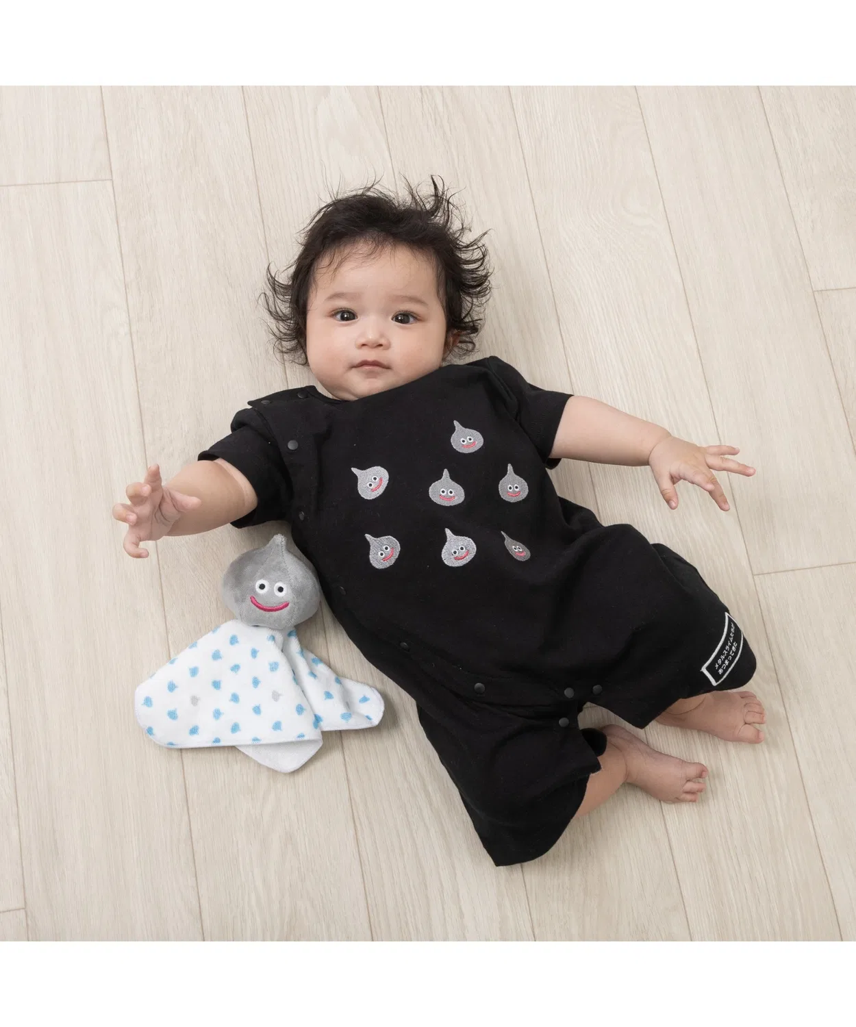 Детский хлопковый боди-комбинезон с коротким рукавом Dragon Quest Baby & Kids, Black