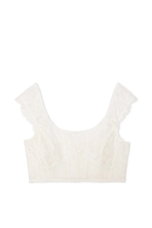 Женский корсет с цветочной вышивкой Victoria'S Secret, Coconut White — фото 3