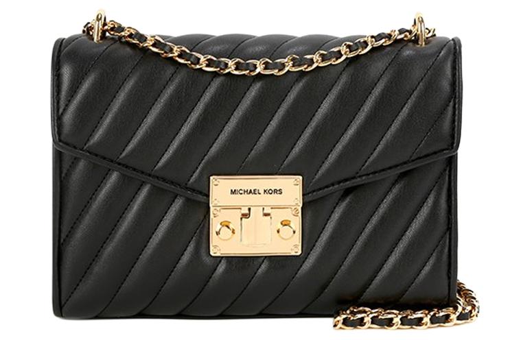 

MICHAEL KORS Сумка через плечо из розовой кожи, женская, черного цвета, среднего размера