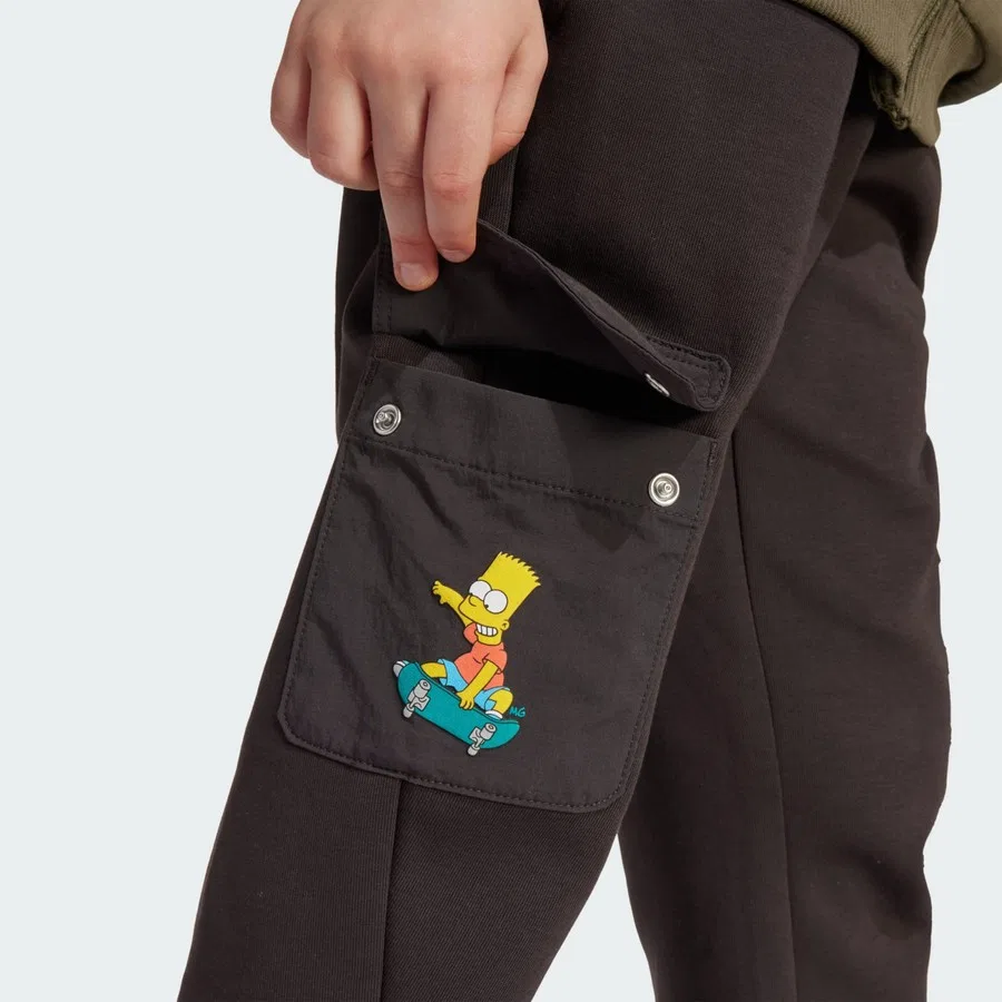 Спортивные штаны с принтом The Simpsons adidas Sportswear, Коричневый — фото 4