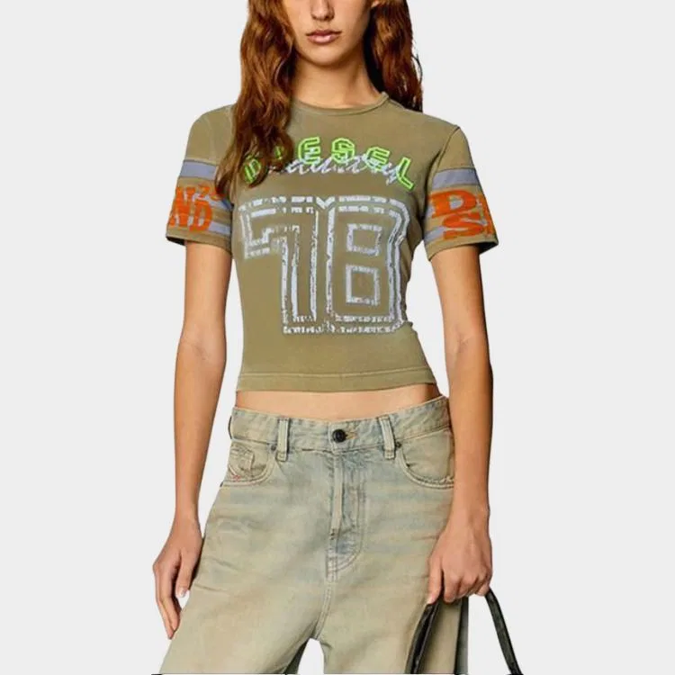 Футболка Uncusl, DIESEL, Olive Green — фото 3