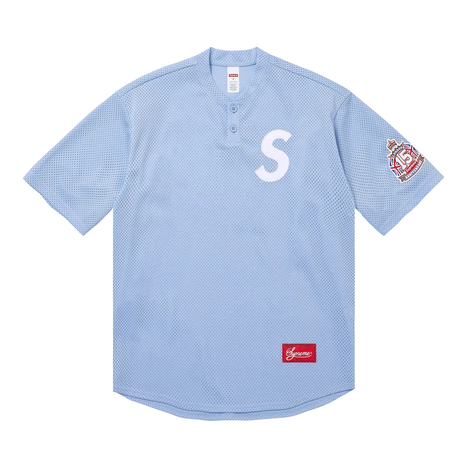 Футболка-поло Supreme Shop с логотипом S, синий