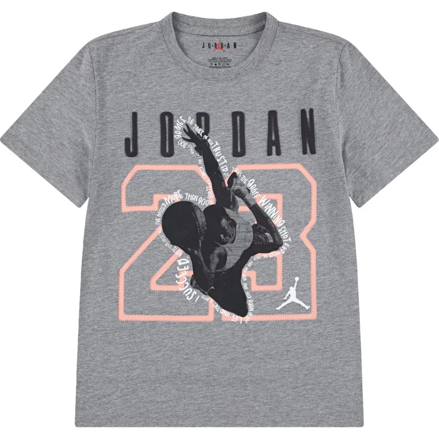 Детская футболка с длинным рукавом Nike Jordan JDB Future Flight Tee, Серо-черный