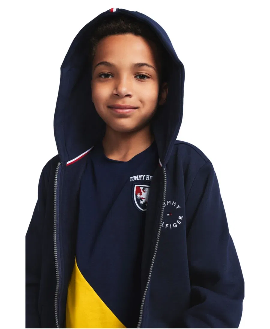 Худи на молнии с капюшоном Tommy Hilfiger, Navy Blazer — фото 4