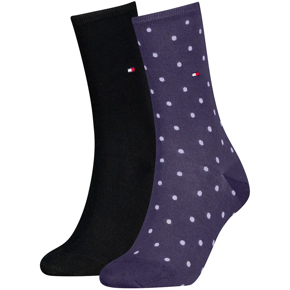 Женские хлопковые носки с принтом Tommy hilfiger, Purple