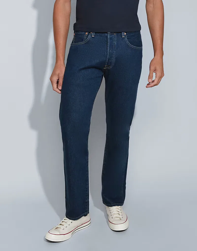 Джинсы Levi's 501 свободного кроя, индиго — фото 2