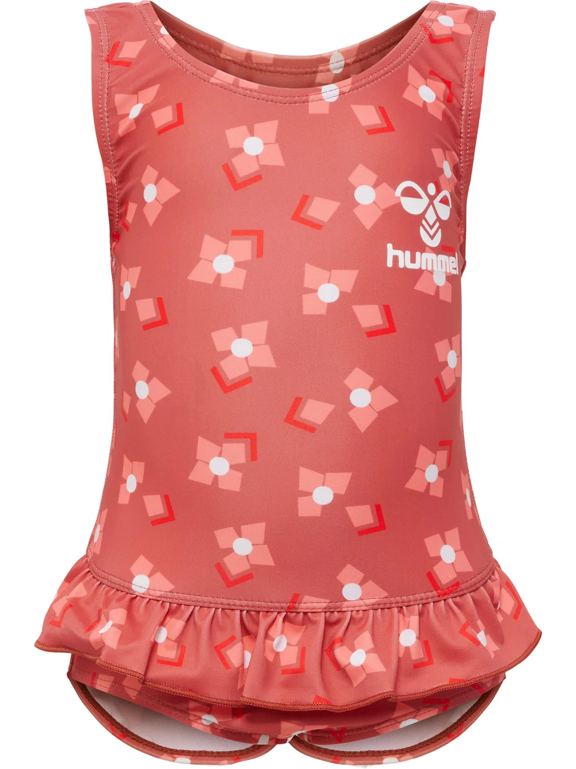 Детский купальник с принтом Hmlfilippa Hummel, Himbeerrosa / Orchideenpink