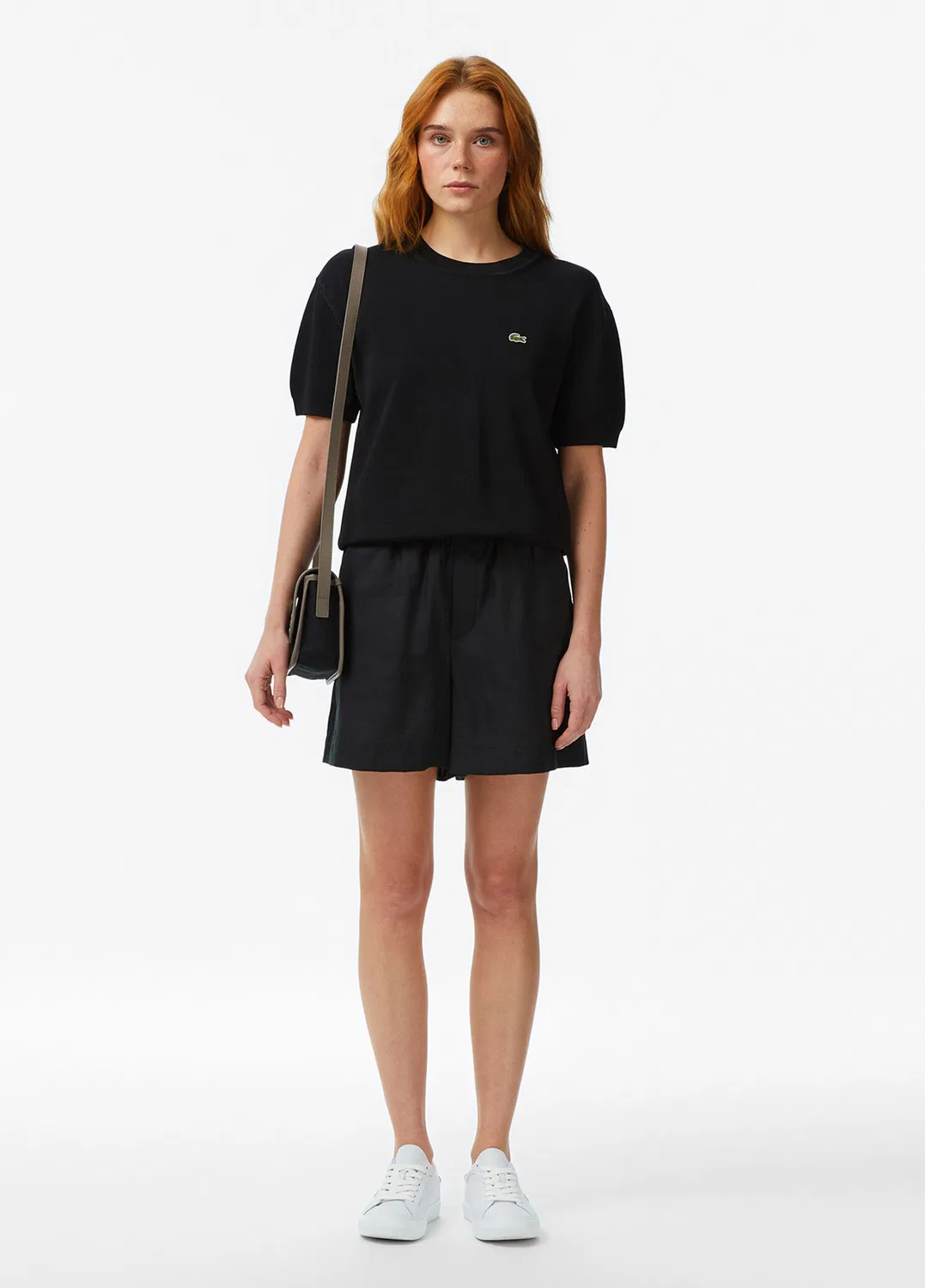 Блуза Lacoste Relaxed Fit, черный — фото 3