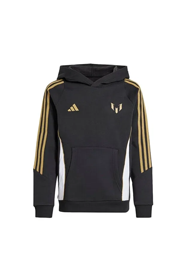 Детское худи для девочек с принтом Adidas, Black — фото 4