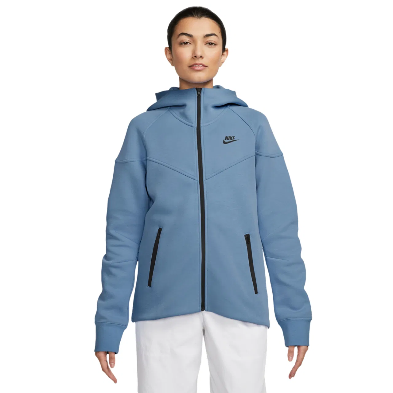 Женское худи Tech Fleece Full ZIP Nike, синий/черный