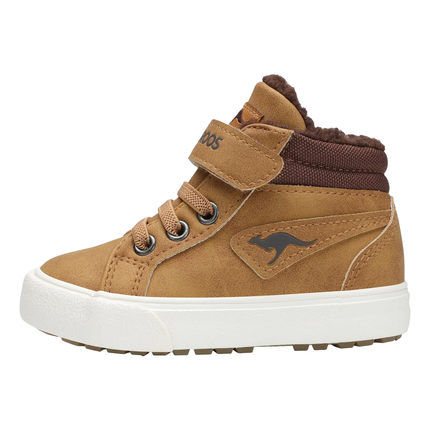 Детские кроссовки с Warmfutter KangaROOS KAVU III, Tan Yellow/Coffee