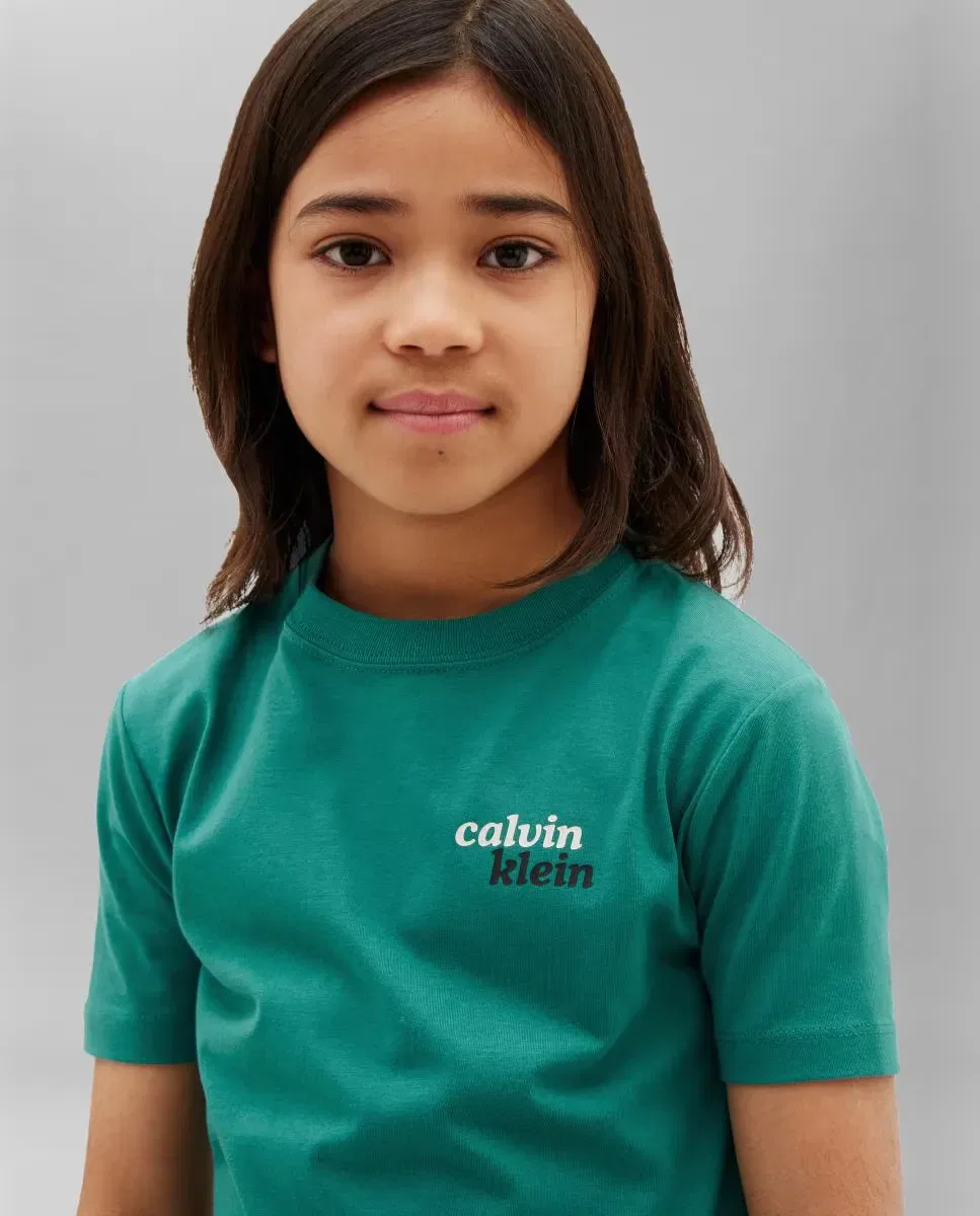 Детская футболка для мальчиков хлопковая Calvin Klein, Azul — фото 3