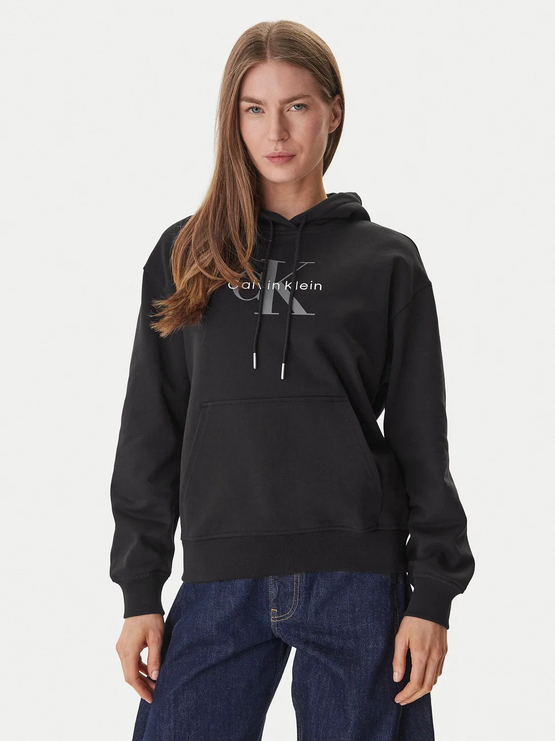 Женская толстовка стандартного кроя Calvin Klein, черный