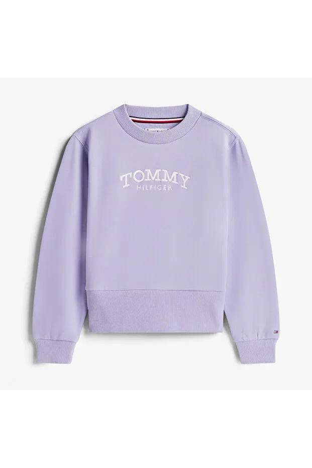 Детские свитшот для девочек с длинным рукавом Tommy Hilfiger, C5U-Blue — фото 4