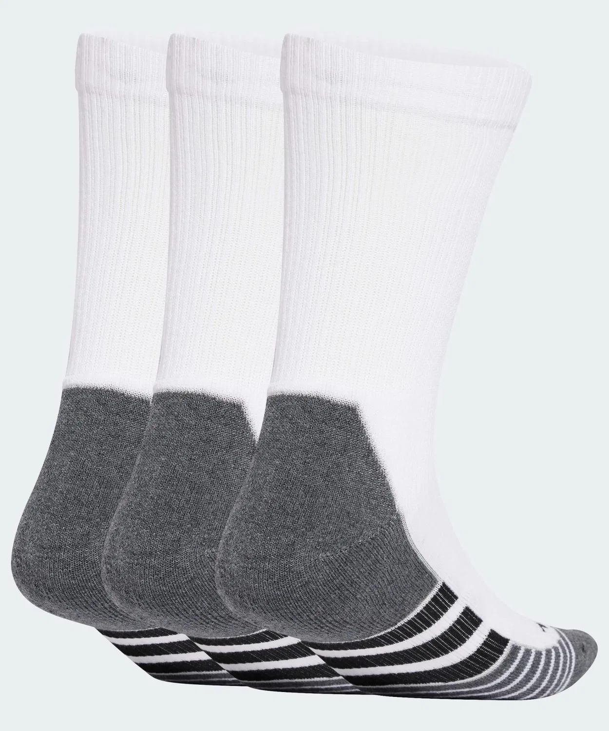 Мужские носки с поддержкой свода стопы, комплект из 3 пар, Performance Cushion Crew Socks Adidas, White/Black — фото 2