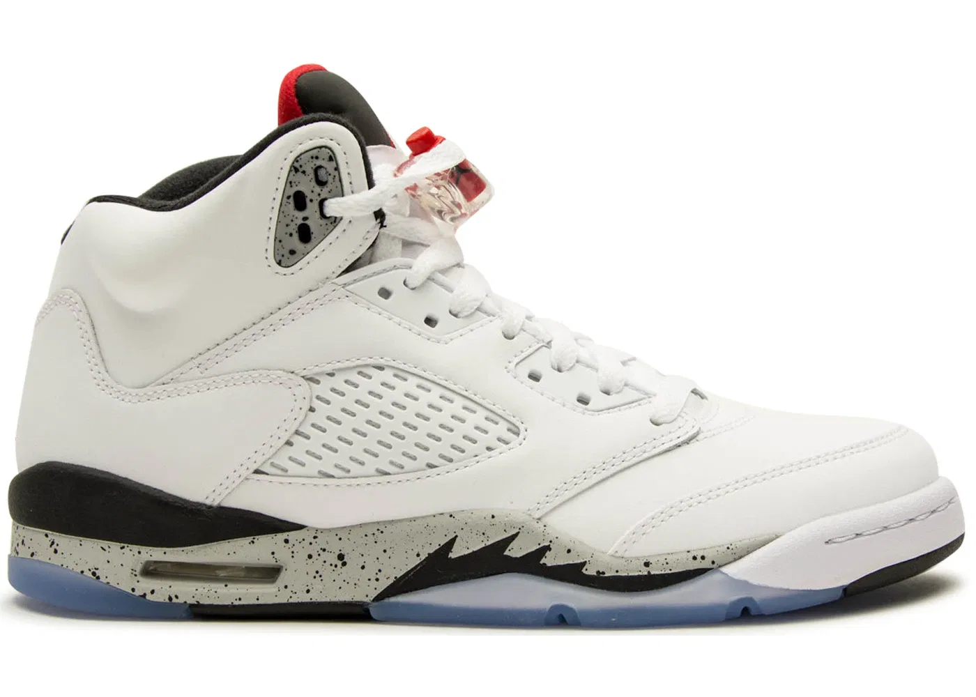 Детские кроссовки Lifestyle с принтом Jordan 5 Retro Jordan, White/University Red-Black-Matte Silver