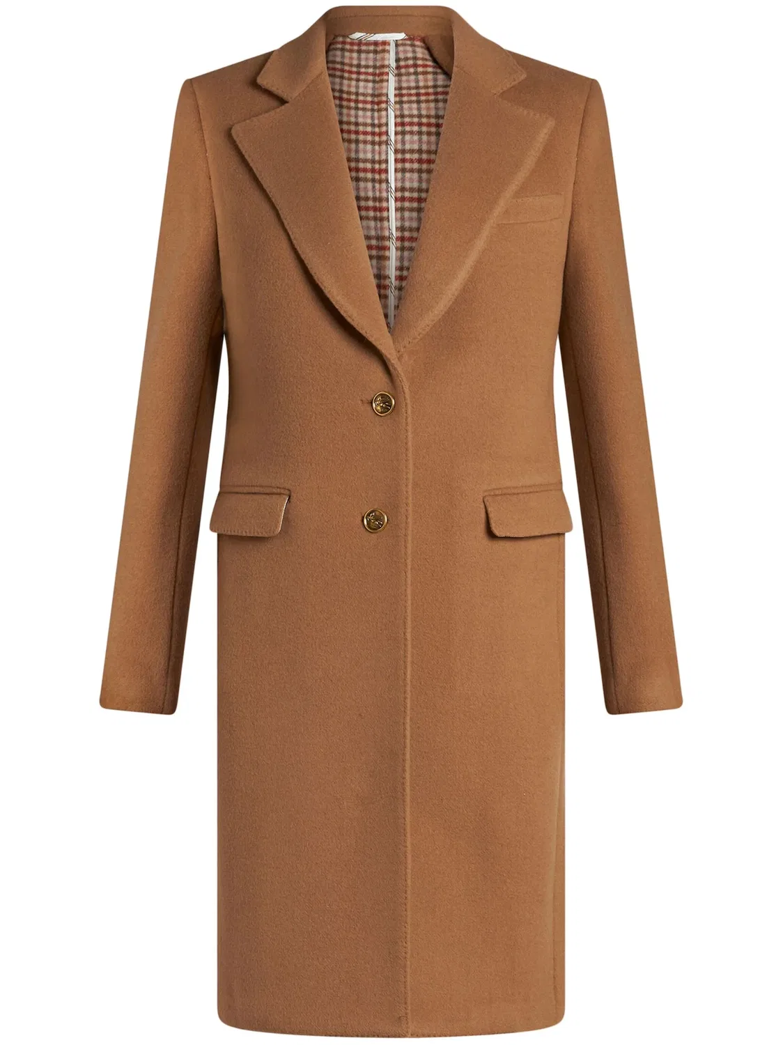Пальто с кнопками с логотипом ETRO, коричневый