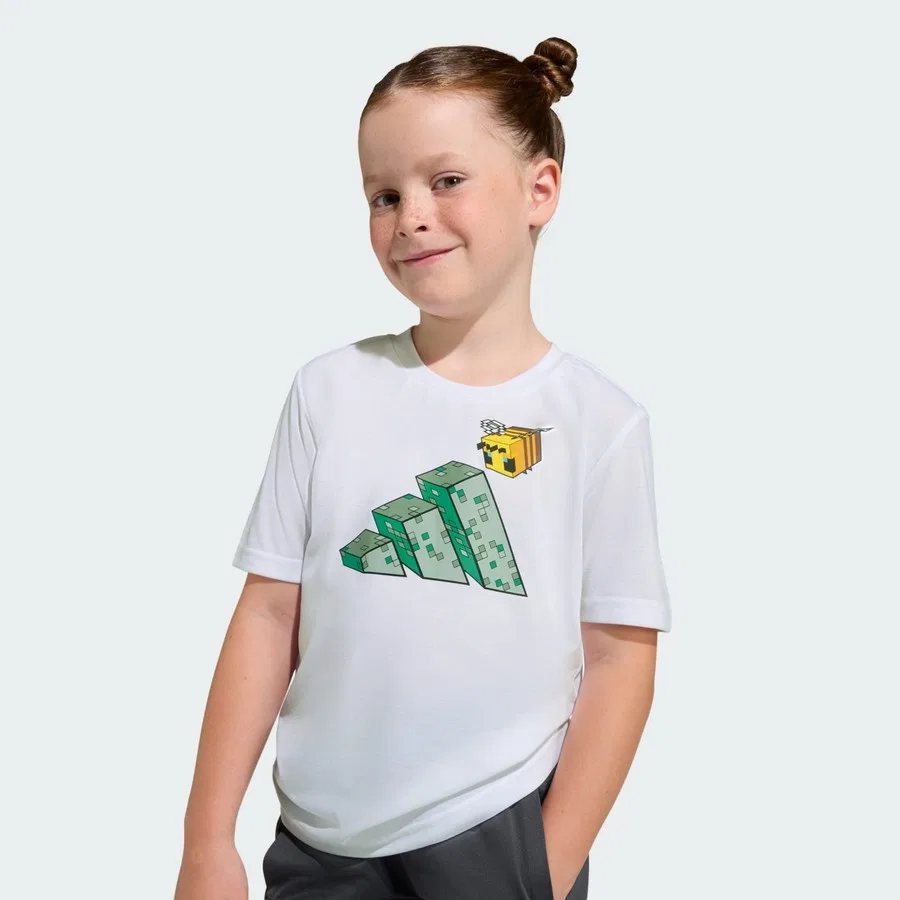 Детский спортивный комплект с принтом Minecraft Training Summer Set adidas, Белый — фото 4